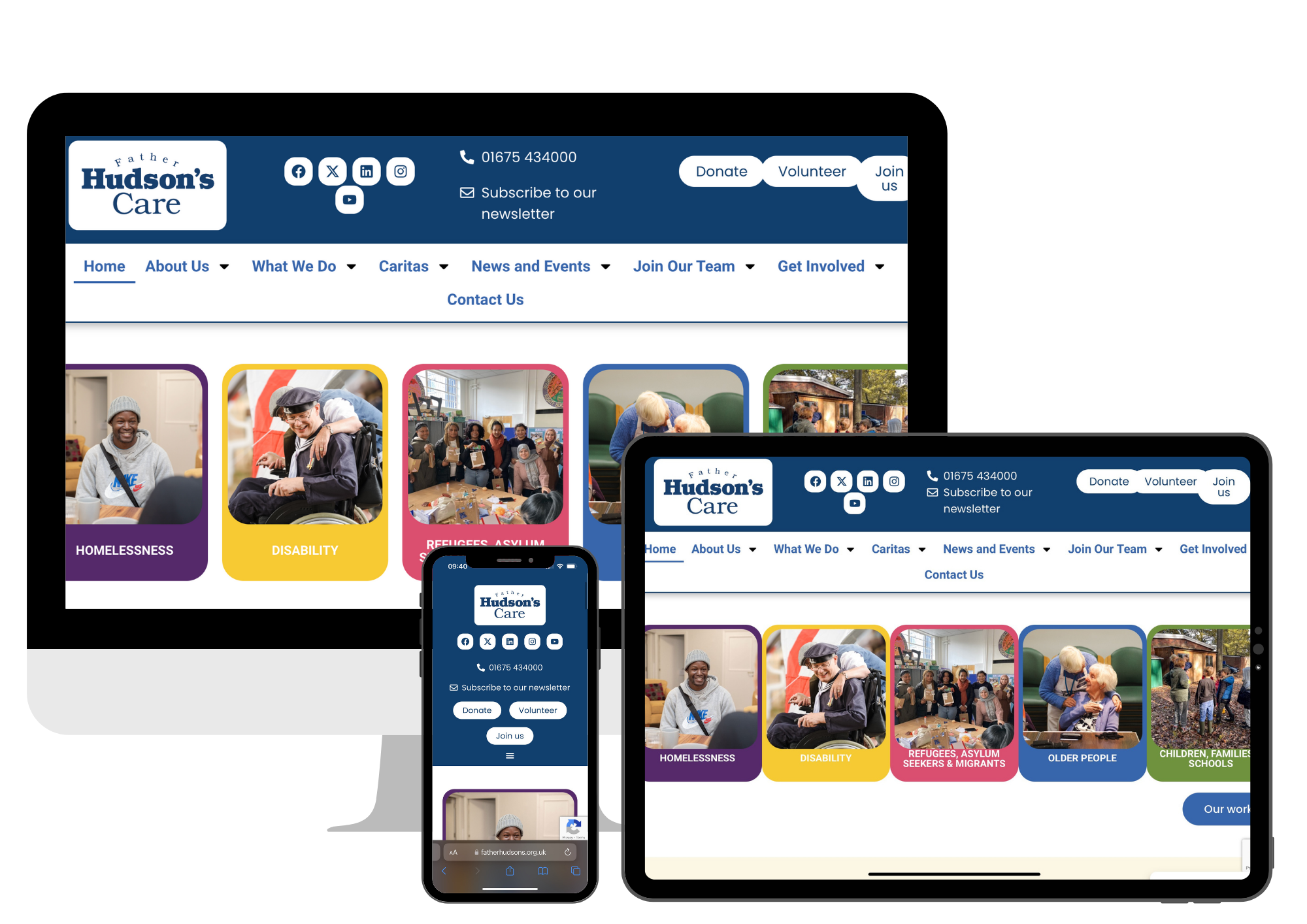 Father Hudson Care Website Design