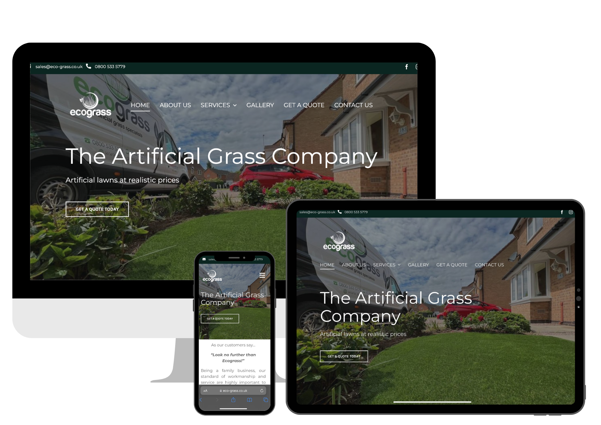 Artificial Grass Website Design