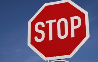 Red and white STOP sign