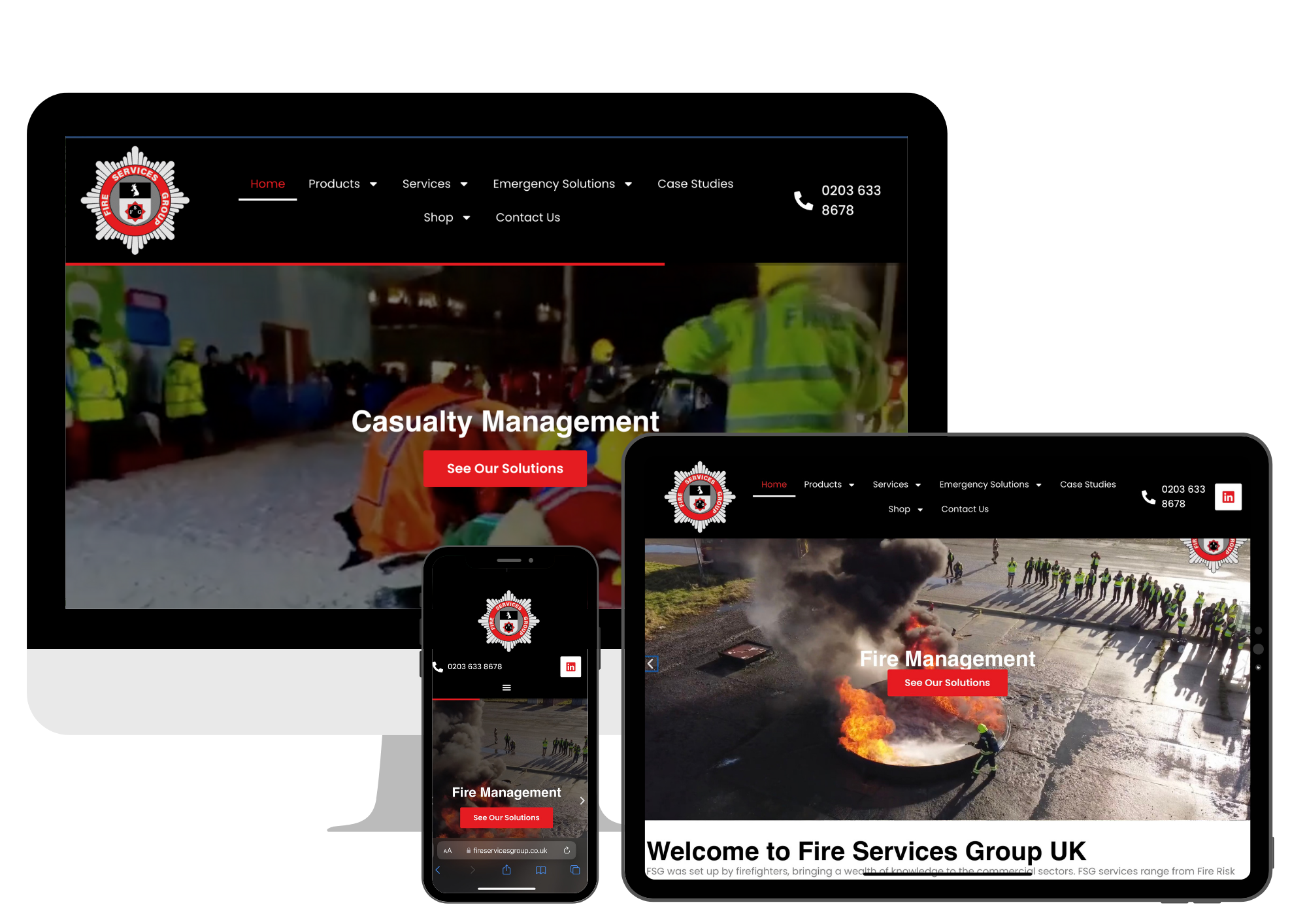 Fire Services Group website screenshot